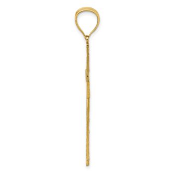 Large Textured Diamond-Cut Cross Pendant in 14K Two-Tone Gold 2
