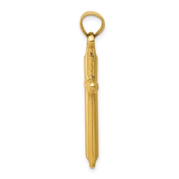 14K Gold Medium Plain Tube Cross Pendant 2