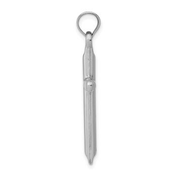 Medium Plain Tube Cross Pendant in 14K White Gold 2