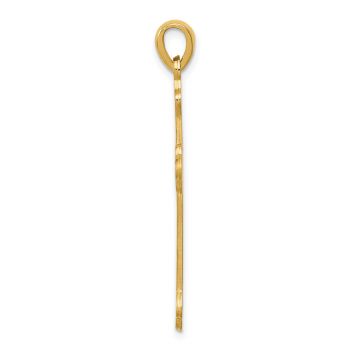 Men's Budded Cross Pendant in 14K Solid Gold 2