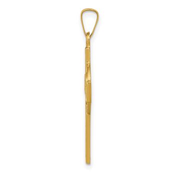 14K Solid Gold Celtic Cross Pendant 2