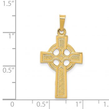 14K Solid Gold Celtic Cross Pendant 4