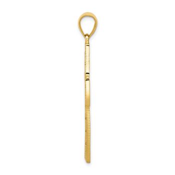 Large 14K Gold Greek Key Cross Pendant for Men 2