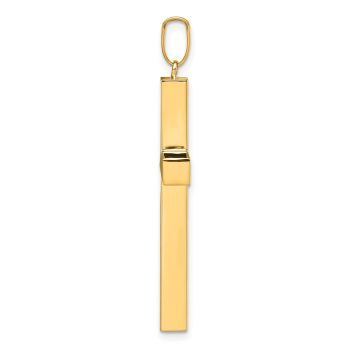 Men's Large 14K Gold Thick Cross Pendant 2