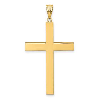 Men's Large 14K Gold Thick Cross Pendant 3