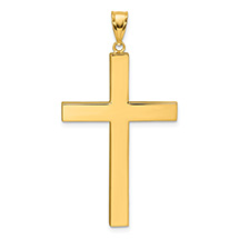 Men's Large 14K Gold Thick Cross Pendant