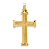 14K Gold Latin Cross Pendant for Men