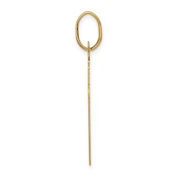 14K Gold Plain Wide Men's Cross Pendant 2
