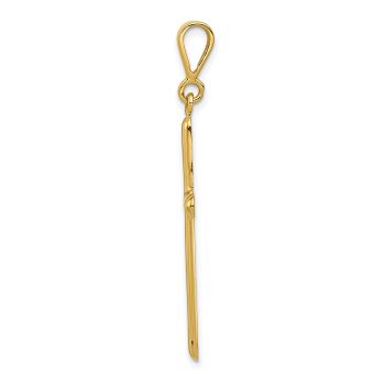 Men's Round Cross Pendant in 14K Solid Gold 2