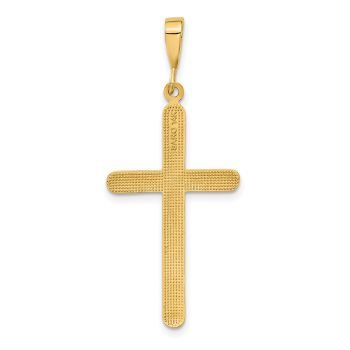Men's Round Cross Pendant in 14K Solid Gold 3