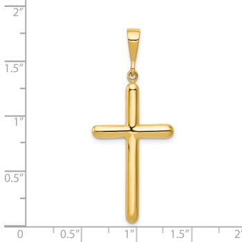 Men's Round Cross Pendant in 14K Solid Gold 4