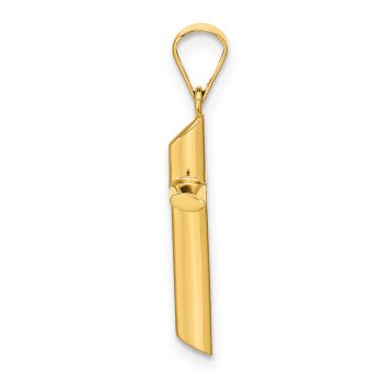 Men's Small Beveled Tube Cross Pendant in 14K Gold 2