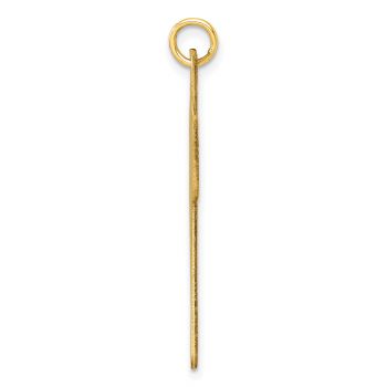 14K Gold Wide Polished Cross Pendant for Men 2