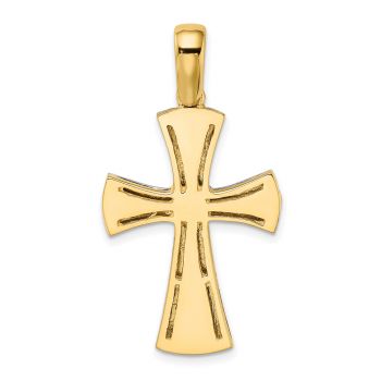 14K Two-Tone Gold Modern Templar Cross Pendant 3