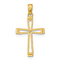 Small Open Cross Pendant in 14K Gold