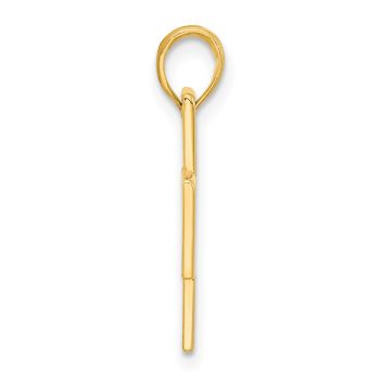 14K Solid Gold Plain Greek Cross Pendant 2