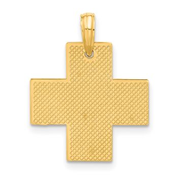 14K Solid Gold Plain Greek Cross Pendant 3