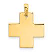 14K Solid Gold Plain Greek Cross Pendant