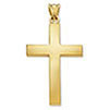 22K Gold Medium Polished Cross Pendant for Men