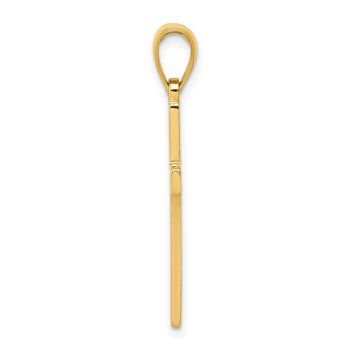 Plain Polished Cross Pendant in 14K Solid Gold 2
