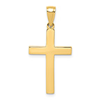 Plain Polished Cross Pendant in 14K Solid Gold