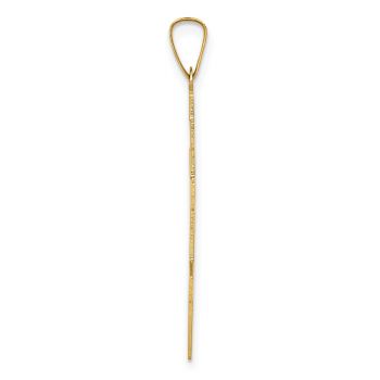 Plain Polished Eastern Orthodox Cross Pendant in 14K Solid Gold 2