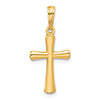 Women's 14K Gold Plain Rounded Cross Pendant