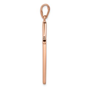 Polished 14K Rose Gold Cross Pendant 2