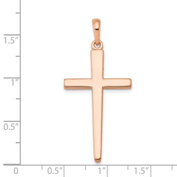 Polished 14K Rose Gold Cross Pendant 3