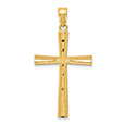 Small Reversible Byzantine Cross Pendant in 14K Gold