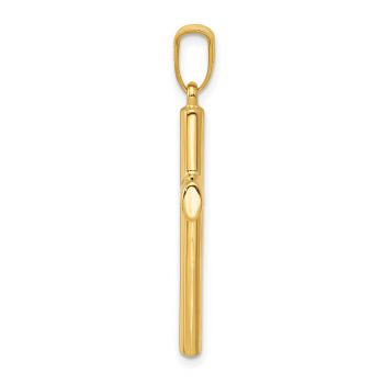 14K Gold Reversible Plain Polished Cross Pendant 2