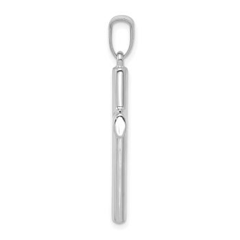 Reversible Plain Polished Cross Pendant in 14K White Gold 2