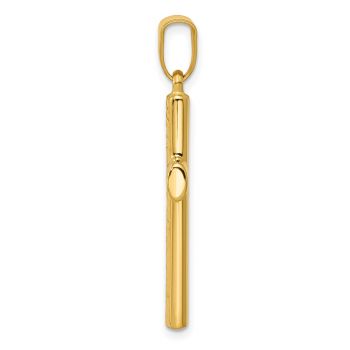 Reversible Textured Cross Pendant in 14K Gold 2
