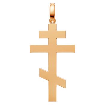 22K Gold Men's Eastern Orthodox Cross Pendant 2
