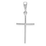 Slim Tapered Cross Pendant in 14K White Gold