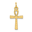 Small Ankh Cross Charm Pendant in 14K Solid Gold