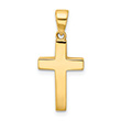 Small Beveled Cross Pendant in 14K Solid Gold