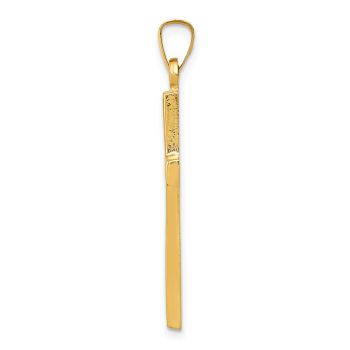 Small Bordered Cross Pendant in 14K Gold 2