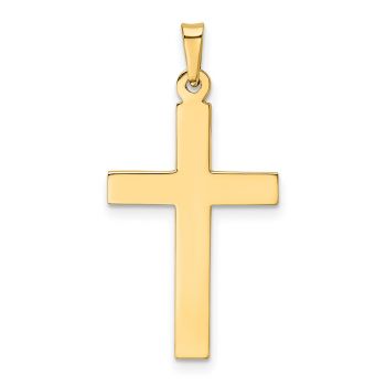 Small Bordered Cross Pendant in 14K Gold 3