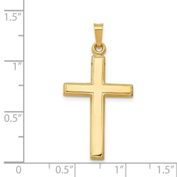Small Bordered Cross Pendant in 14K Gold 4