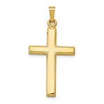Small Bordered Cross Pendant in 14K Gold