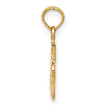 Small 14K Gold 4-Way Jerusalem Cross Pendant 2