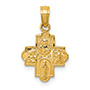 Small 14K Gold 4-Way Jerusalem Cross Pendant