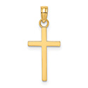 Small 14K Gold Cross Charm Pendant for Women