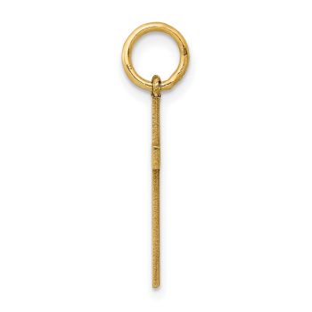 Small Ichthus Cross Charm Pendant in 14K Solid Gold 2