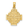 Small Jerusalem Cross Pendant in 14K Solid Gold