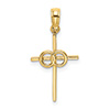 Small Matrimony Cross Pendant in 14K Solid Gold