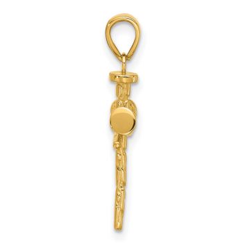 Small Nails Cross Pendant in 14K Solid Gold 2