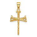 Small Nails Cross Pendant in 14K Solid Gold