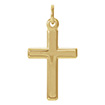 Small Polished Cross 14K Yellow Gold